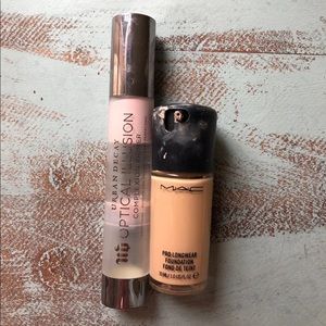 URban Decay primer and MAC Pro Longwear foundation